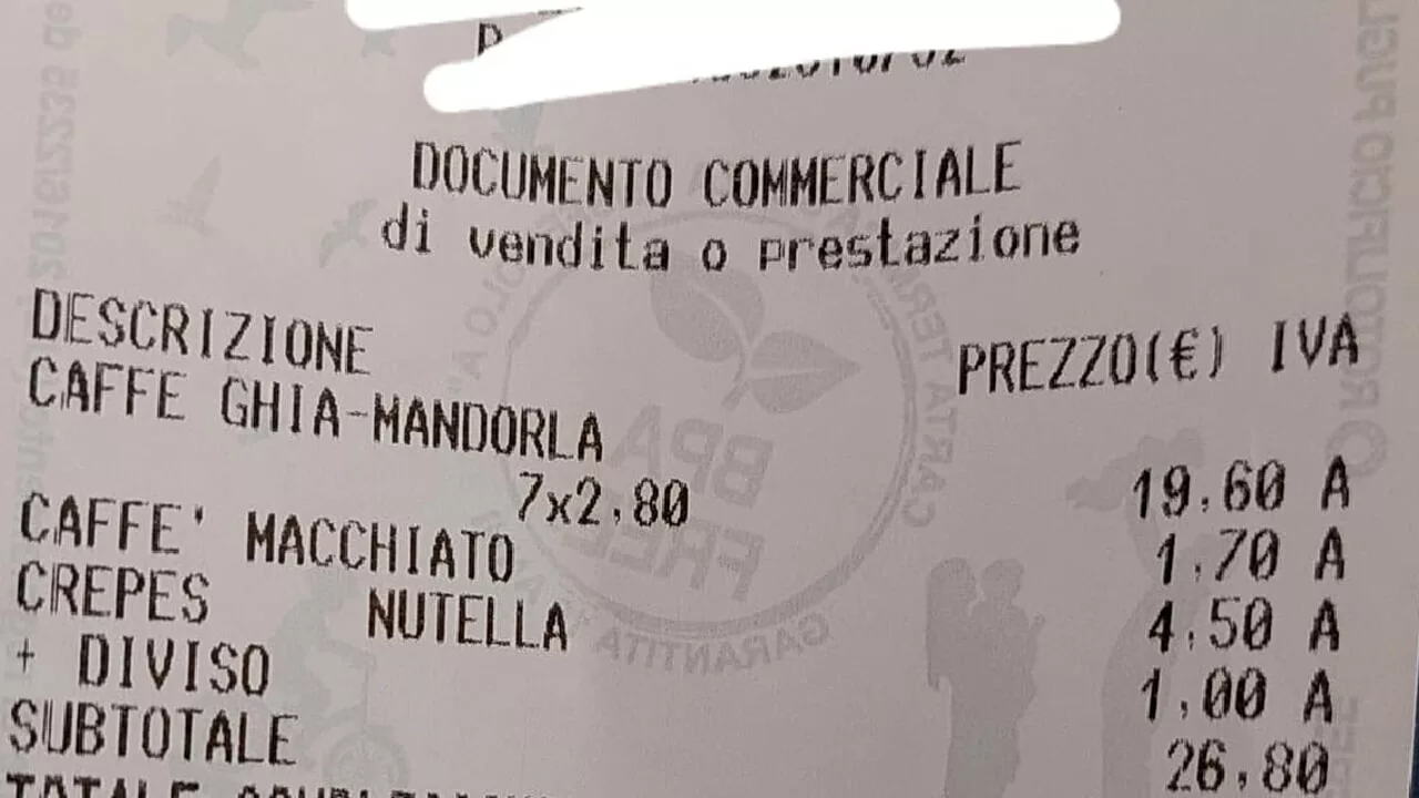 Scontrini pazzi, due turisti in un locale a Lecce pagano un euro in più per dividere una crêpe alla nutella