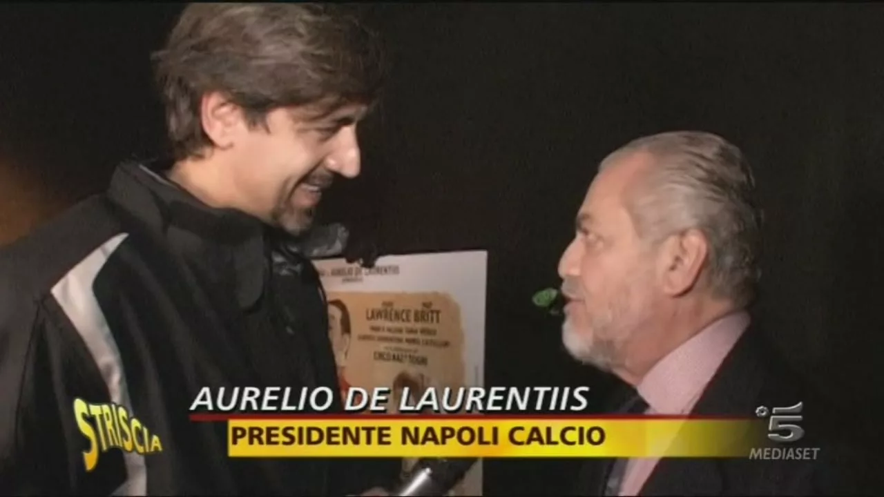 Striscia la Notizia, Valerio Staffelli prova a consegnare il tapiro a Aurelio de Laurentiis ma finisce in rissa