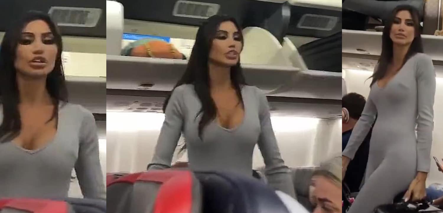 Rissa a bordo di un aereo in volo per bagagli, influencer “Sono famosa, posso fare ciò che voglio” – Video