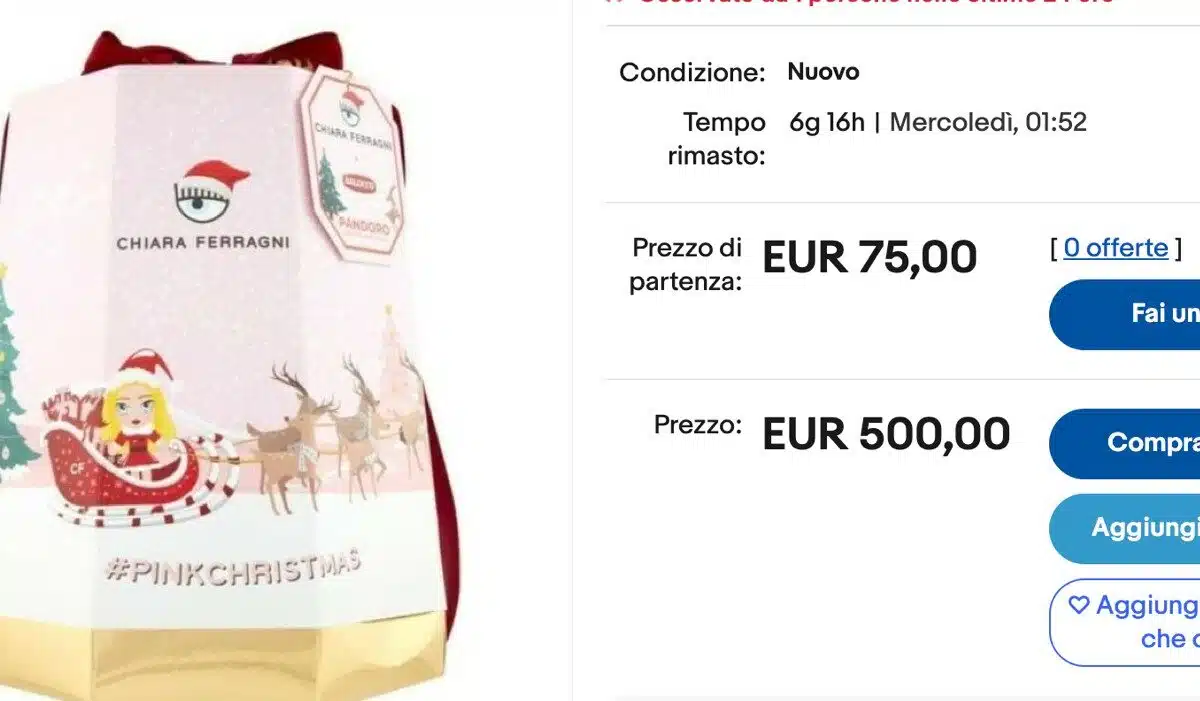 Lo scandalo coinvolgente Chiara Ferragni e Balocco ha trasformato il pandoro Pink Christmas in un oggetto da collezione su eBay, con prezzi che raggiungono i 500 euro.