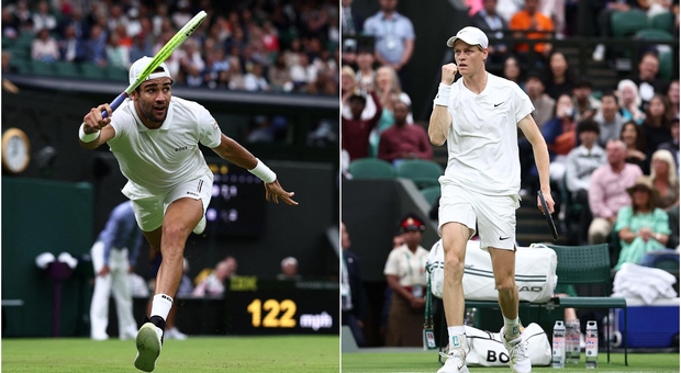 Jannik Sinner trionfa su Matteo Berrettini in un match spettacolare al torneo di Wimbledon, qualificandosi per il terzo turno. Il pubblico acclama entrambi i tennisti italiani per la loro straordinaria performance.