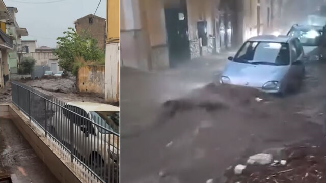 Le ricerche continuano a Talanico, frazione di San Felice a Cancello, dopo la frana causata dal maltempo. Due persone, madre e figlio, risultano disperse.