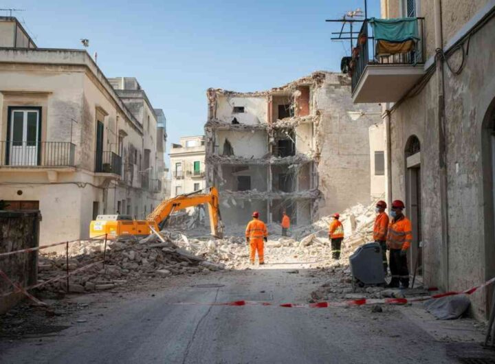 Crollo a Bari: il Comune rassicura, 'l'aria è priva di amianto'